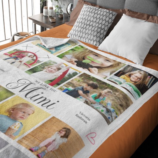 Mimi Wir Liebe Sie Personalisiert Herzen Fleecedecke