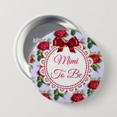 Mimi zu floralen Burgundy-Rose Button (Vorne & Hinten)