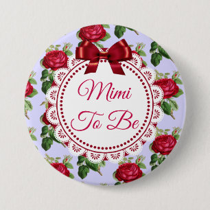 Mimi zu floralen Burgundy-Rose Button