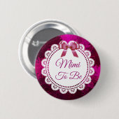 Mimi zu Magenta Bow Baby Showknopf Button (Vorne & Hinten)