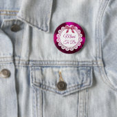 Mimi zu Magenta Bow Baby Showknopf Button (Beispiel)