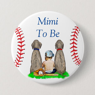Mimi zu sein Baseball Kinderdusche Button