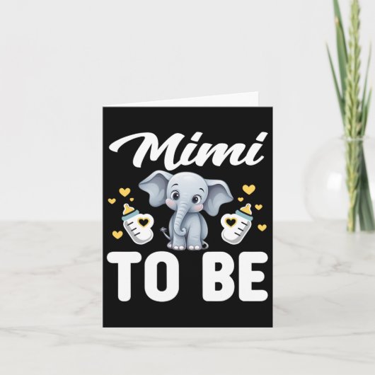 Mimi zu sein Elephant Baby Mama Mommy Mama Mütter  Karte (Vorderseite)