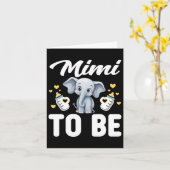 Mimi zu sein Elephant Baby Mama Mommy Mama Mütter  Karte (Gelbe Blume)