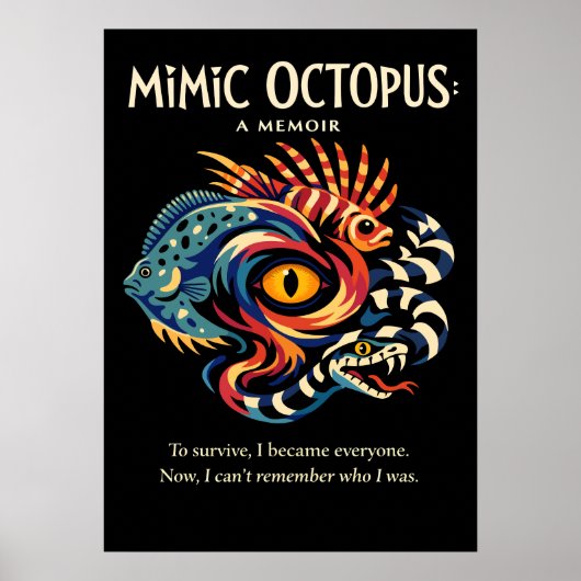 Mimic Octopus Identity Metaphor Art Poster (Vorne)