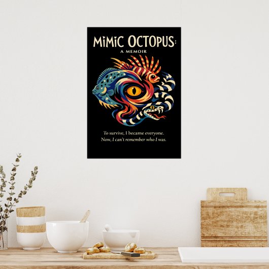 Mimic Octopus Identity Metaphor Art Poster (Küche)