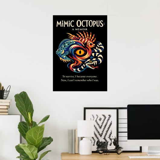Mimic Octopus Identity Metaphor Art Poster (Heimbüro)