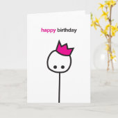 Mimie card - Geburtstag / Krone Karte (Gelbe Blume)
