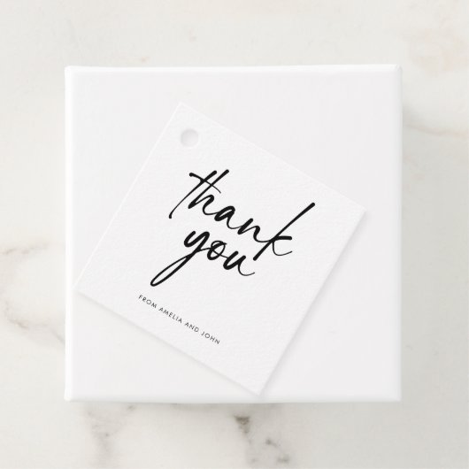 Mimimal Elegant Black Schriftart Vielen Dank Geschenkanhänger (Beispiel)