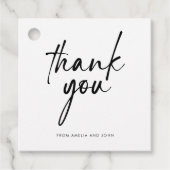 Mimimal Elegant Black Schriftart Vielen Dank Geschenkanhänger (Vorderseite)