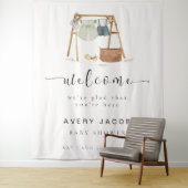 Mimimalist Boho Baby Duschkleidung Begrüßungszeich Wandteppich (Beispiel)