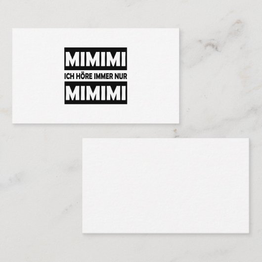 MIMIMI - Geschenkidee Visitenkarte (Vorne/Hinten)