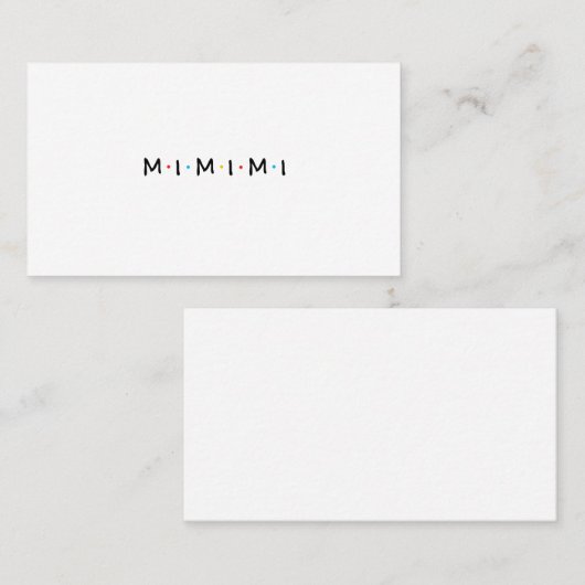 MIMIMI - Geschenkidee Visitenkarte (Vorne/Hinten)
