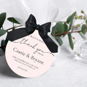 Miminal Modern Black and White Wedding Vielen Dank Runder Aufkleber