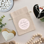 Miminal Modern Black and White Wedding Vielen Dank Runder Aufkleber