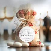 Miminal Modern Black and White Wedding Vielen Dank Runder Aufkleber