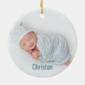 Mimis 1. Weihnachtsdekoration im Foto Keramik Ornament (Hinten)