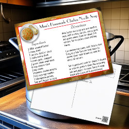 Mimis Chicken Noodle Soup Recipe Card Postkarte