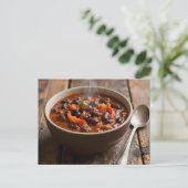 Mimi's Chili Recipe Card Postkarte (Stehend Vorderseite)
