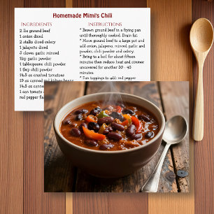 Mimis Chili-Rezeptkarte Postkarte