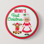 Mimis erstes Weihnachts-Button Button (Vorderseite)