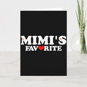 Mimis Favorit mit rotem Herzen Karte