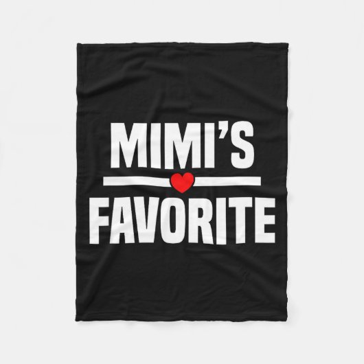 Mimi's Favorite Granhild Funny Grandson Granddaugh Fleecedecke (Vorderseite)