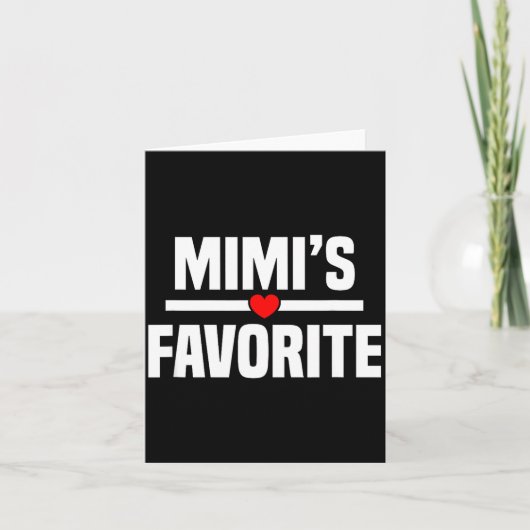 Mimi's Favorite Granhild Funny Grandson Granddaugh Karte (Vorderseite)