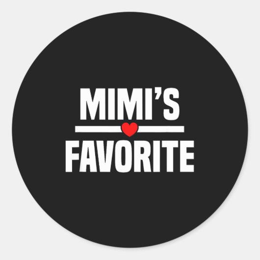 Mimi's Favorite Granhild Funny Grandson Granddaugh Runder Aufkleber (Vorderseite)