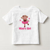 Mimis Girl Monkey Kleinkind T-shirt (Vorderseite)