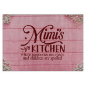 Mimis Kitchen Wo Erinnerungen gemacht werden Schneidebrett (Vorderseite)