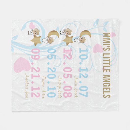 Mimis kleine Engel - Personalisieren Fleecedecke (Vorderseite (Horizontal))