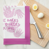 Mimis Küche Orchid Lila Großmutter Geschenk Geschirrtuch (Viertel Falte)