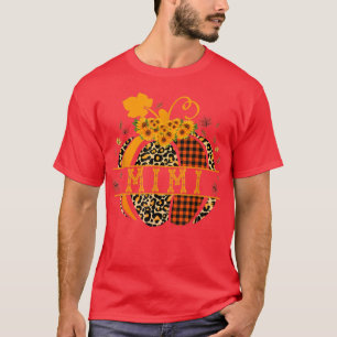 Mimis Pumpkin Leopards Sonnenblume Kariert Oma Tha T-Shirt