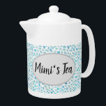 Mimis Tea Sea Glass Coastal Muster Teapot<br><div class="desc">Genießen Sie die Tee-Seegras-Teekanne in unserem Mimi.</div>