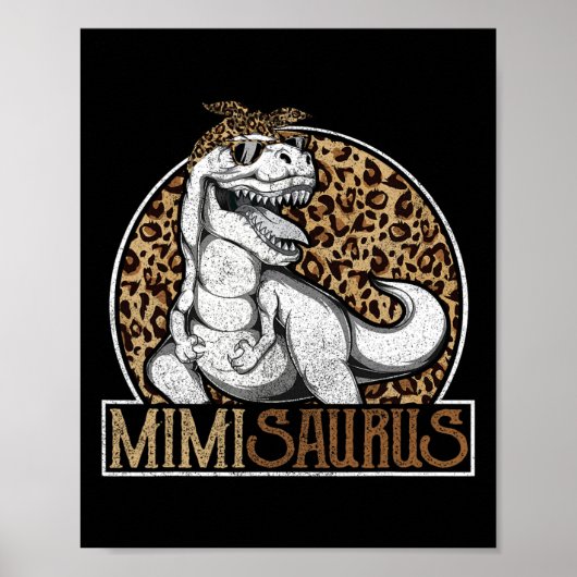 Mimisaurus Dinosaur Mimi Leopard Shirt Poster (Vorne)