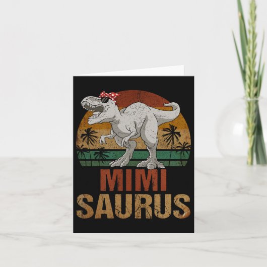 Mimisaurus T Rex Dinosaurier Mimi Saurus Muttertag Karte (Vorderseite)