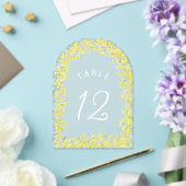 Mimosa-Acryl-Tischnummer Acryleinladungen (Insitu (Hochzeit))