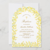Mimosa Arch Taufe Einladung (Vorderseite)