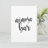 Mimosa Bar Affordable Calligraphy Sign (Stehend Vorderseite)
