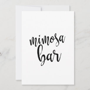 Mimosa Bar Affordable Calligraphy Sign