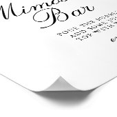 Mimosa-Bar aus goldfarbenem Brautparty Poster (Ecke)