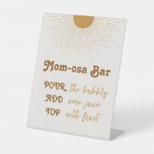 Mimosa Bar Baby Dusche kommt hier der Sohn Sockelschild (Vorderseite)