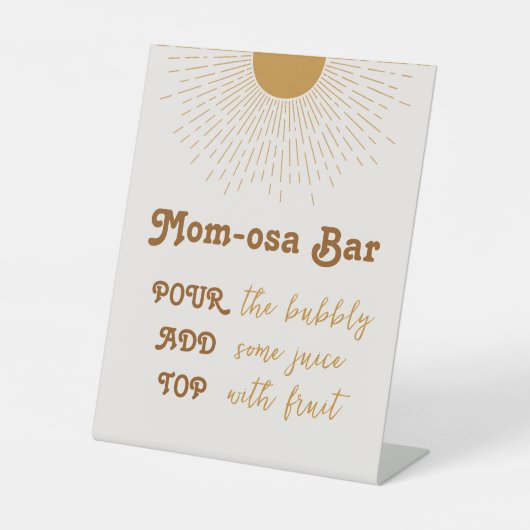 Mimosa Bar Baby Dusche kommt hier der Sohn Sockelschild (Vorderseite)