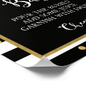 Mimosa Bar Black & Gold Sign Poster (Ecke)