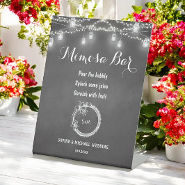 Mimosa Bar Black Mason Jar Wedding Sockelschild