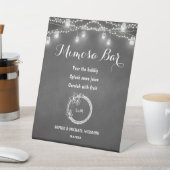 Mimosa Bar Black Mason Jar Wedding Sockelschild (In SItu)