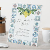 Mimosa Bar Blue & Yellow Lemons Sockelschild (In Situ)