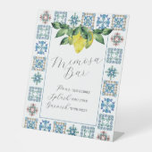 Mimosa Bar Blue & Yellow Lemons Sockelschild (Vorderseite)