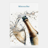 Mimosa Bar Brautparty Acrylschild (Vorderseite)
